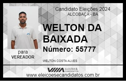 Candidato WELTON DA BAIXADA 2024 - ALCOBAÇA - Eleições