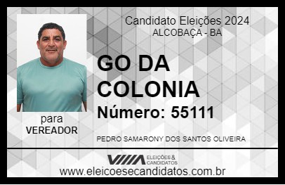 Candidato GO DA COLONIA 2024 - ALCOBAÇA - Eleições