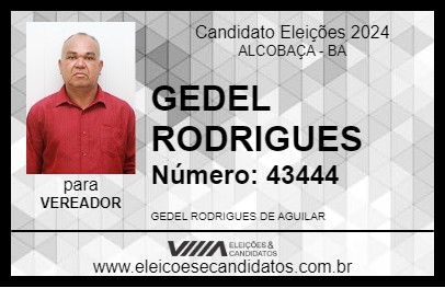 Candidato GEDEL RODRIGUES 2024 - ALCOBAÇA - Eleições