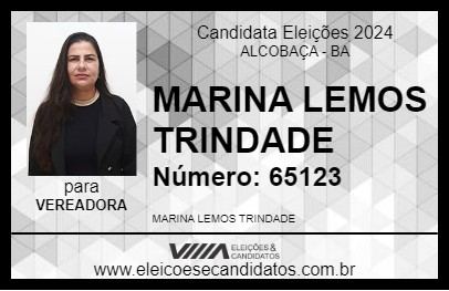 Candidato MARINA LEMOS TRINDADE 2024 - ALCOBAÇA - Eleições