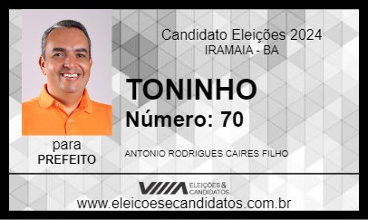 Candidato TONINHO 2024 - IRAMAIA - Eleições