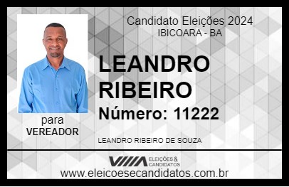 Candidato LEANDRO RIBEIRO 2024 - IBICOARA - Eleições