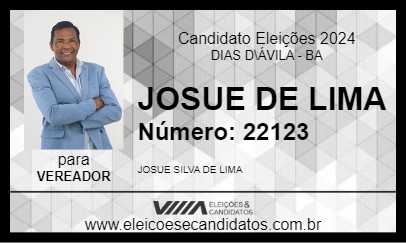 Candidato JOSUE DE LIMA 2024 - DIAS D\ÁVILA - Eleições