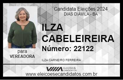 Candidato ILZA CABELEIREIRA 2024 - DIAS D\ÁVILA - Eleições