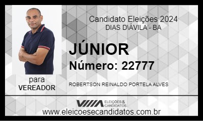 Candidato JÚNIOR 2024 - DIAS D\ÁVILA - Eleições