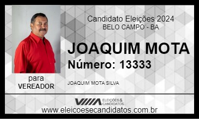 Candidato JOAQUIM MOTA 2024 - BELO CAMPO - Eleições