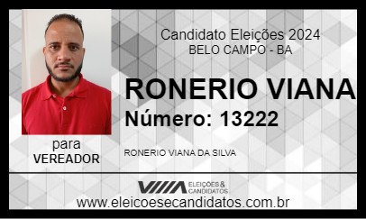 Candidato RONERIO VIANA 2024 - BELO CAMPO - Eleições