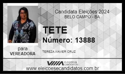 Candidato TETE 2024 - BELO CAMPO - Eleições