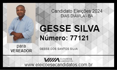 Candidato GESSE SILVA 2024 - DIAS D\ÁVILA - Eleições