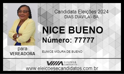 Candidato NICE BUENO 2024 - DIAS D\ÁVILA - Eleições