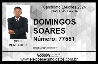 Candidato DOMINGOS SOARES 2024 - DIAS D\ÁVILA - Eleições