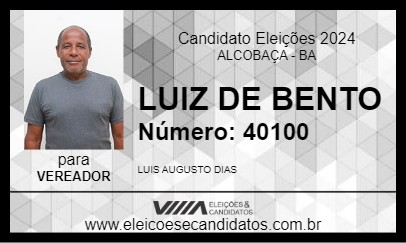 Candidato LUIZ DE BENTO 2024 - ALCOBAÇA - Eleições