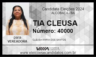 Candidato TIA CLEUSA 2024 - ALCOBAÇA - Eleições