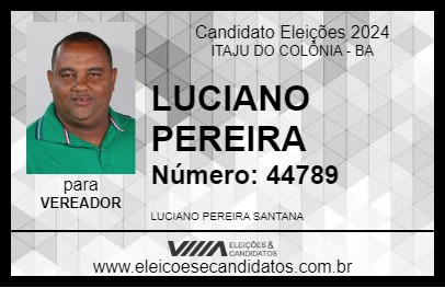 Candidato LUCIANO PEREIRA 2024 - ITAJU DO COLÔNIA - Eleições