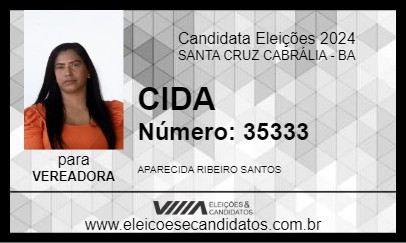 Candidato CIDA 2024 - SANTA CRUZ CABRÁLIA - Eleições