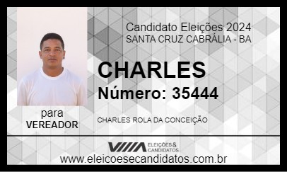 Candidato CHARLES 2024 - SANTA CRUZ CABRÁLIA - Eleições