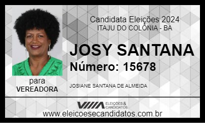 Candidato JOSY SANTANA 2024 - ITAJU DO COLÔNIA - Eleições