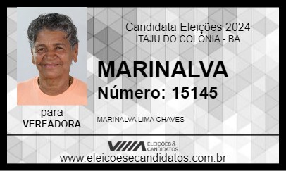 Candidato MARINALVA 2024 - ITAJU DO COLÔNIA - Eleições