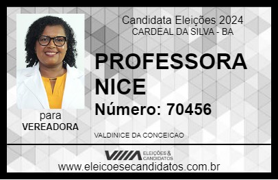 Candidato PROFESSORA NICE 2024 - CARDEAL DA SILVA - Eleições