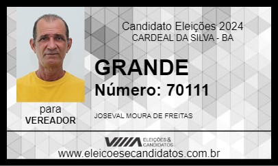 Candidato GRANDE 2024 - CARDEAL DA SILVA - Eleições