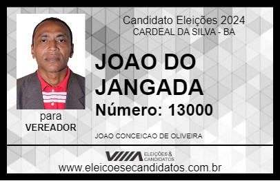 Candidato JOAO DO JANGADA 2024 - CARDEAL DA SILVA - Eleições