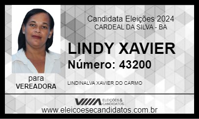 Candidato LINDY XAVIER 2024 - CARDEAL DA SILVA - Eleições