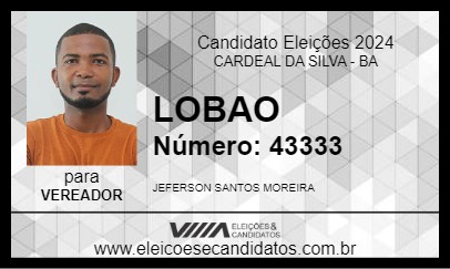 Candidato LOBAO 2024 - CARDEAL DA SILVA - Eleições