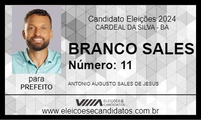 Candidato BRANCO SALES 2024 - CARDEAL DA SILVA - Eleições