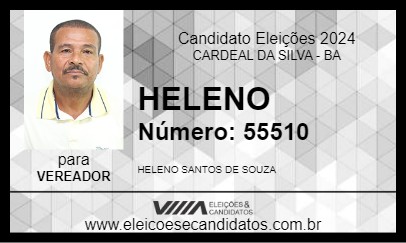 Candidato HELENO 2024 - CARDEAL DA SILVA - Eleições