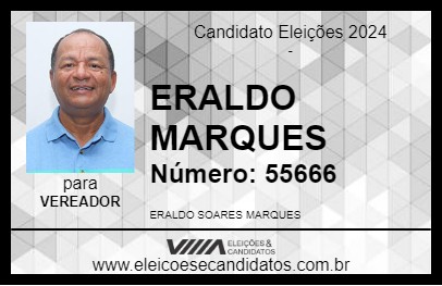 Candidato ERALDO MARQUES 2024 - CARDEAL DA SILVA - Eleições