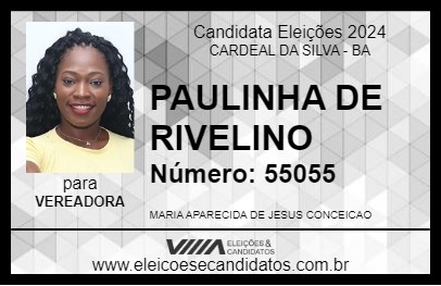 Candidato PAULINHA DE RIVELINO 2024 - CARDEAL DA SILVA - Eleições