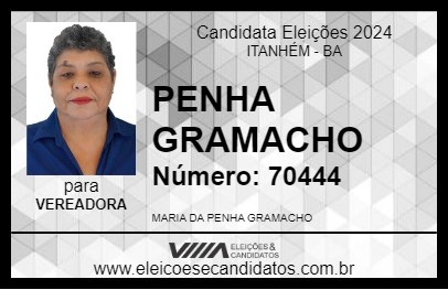 Candidato PENHA GRAMACHO 2024 - ITANHÉM - Eleições