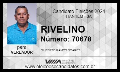 Candidato RIVELINO 2024 - ITANHÉM - Eleições