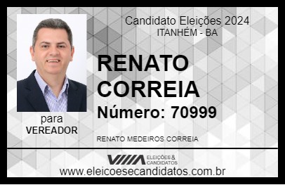 Candidato RENATO CORREIA 2024 - ITANHÉM - Eleições