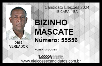 Candidato BIZINHO MASCATE 2024 - IBICARAÍ - Eleições