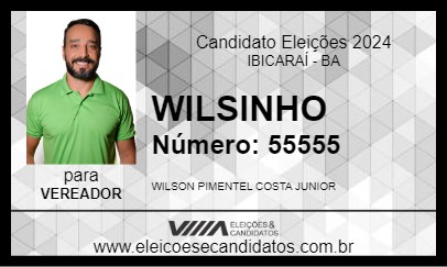 Candidato WILSINHO 2024 - IBICARAÍ - Eleições