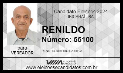 Candidato RENILDO 2024 - IBICARAÍ - Eleições