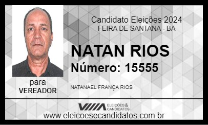 Candidato NATAN RIOS 2024 - FEIRA DE SANTANA - Eleições