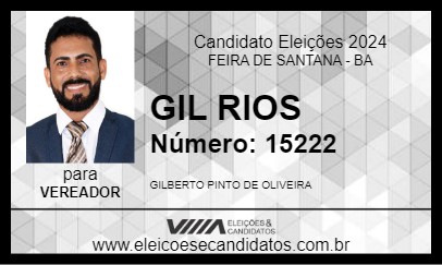 Candidato GIL RIOS 2024 - FEIRA DE SANTANA - Eleições