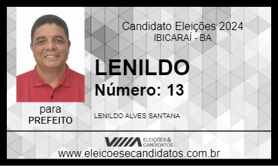 Candidato LENILDO 2024 - IBICARAÍ - Eleições