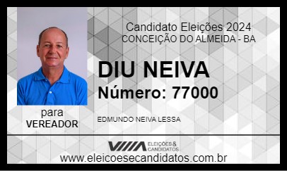 Candidato DIO NEIVA 2024 - CONCEIÇÃO DO ALMEIDA - Eleições