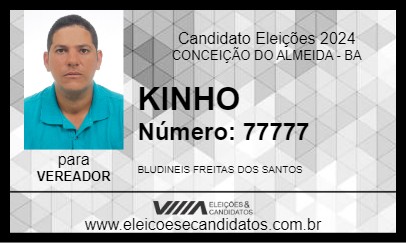 Candidato KINHO 2024 - CONCEIÇÃO DO ALMEIDA - Eleições