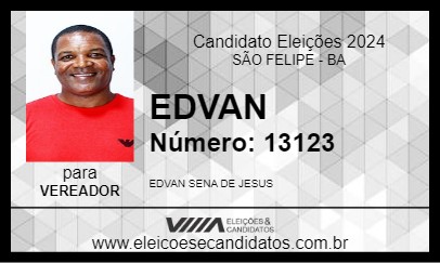 Candidato EDVAN 2024 - SÃO FELIPE - Eleições