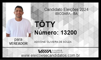 Candidato TÔTY 2024 - IBICOARA - Eleições