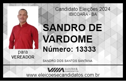 Candidato SANDRO DE VARDOME 2024 - IBICOARA - Eleições