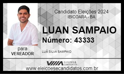 Candidato LUAN SAMPAIO 2024 - IBICOARA - Eleições