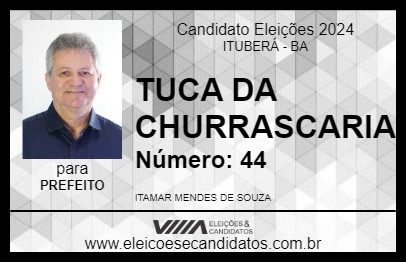 Candidato TUCA DA CHURRASCARIA 2024 - ITUBERÁ - Eleições