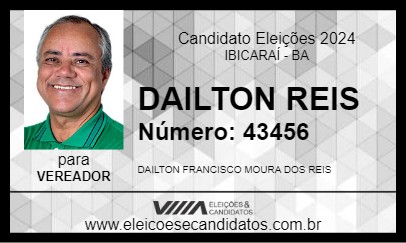 Candidato DAILTON REIS 2024 - IBICARAÍ - Eleições