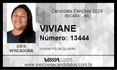 Candidato VIVIANE 2024 - IBICARAÍ - Eleições