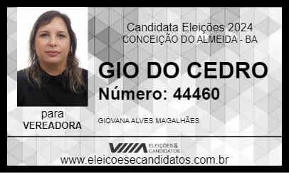 Candidato GIL DO CEDRO 2024 - CONCEIÇÃO DO ALMEIDA - Eleições